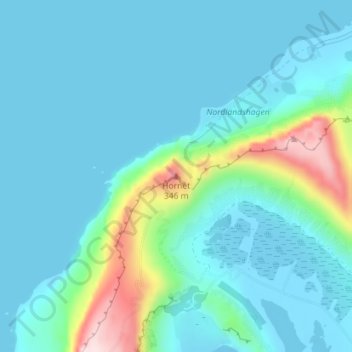 Hornet地形图、海拔、地势
