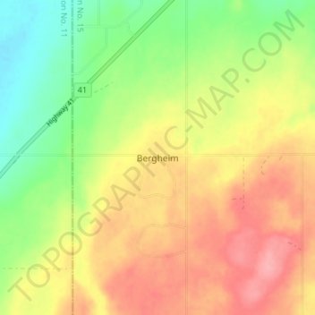 Bergheim地形图、海拔、地势