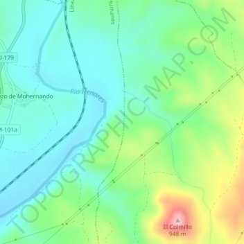Valdeancheta地形图、海拔、地势