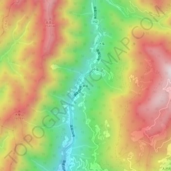 柳島地形图、海拔、地势
