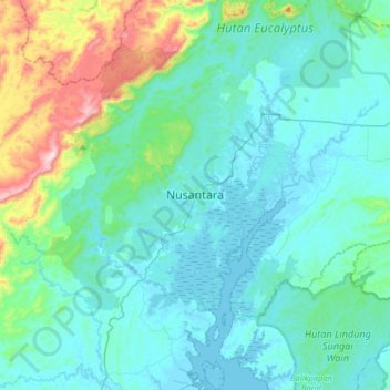 努山塔拉地形图、海拔、地势