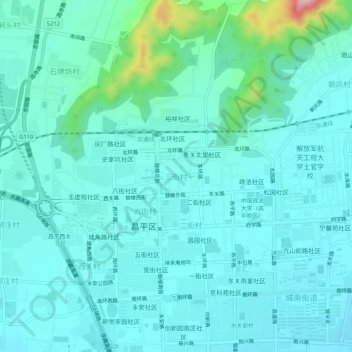 三街村地形图、海拔、地势