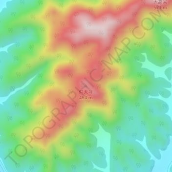 仰天坪地形图、海拔、地势