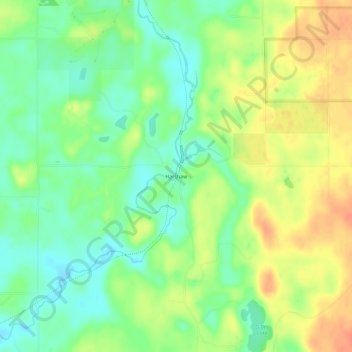 Harshaw地形图、海拔、地势
