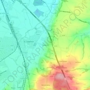 Windberg地形图、海拔、地势