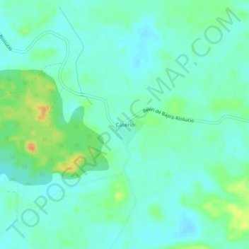 Caserío地形图、海拔、地势