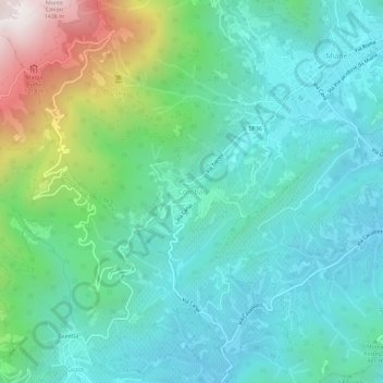 Combài地形图、海拔、地势