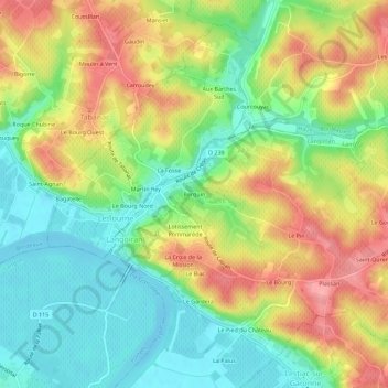 Berquin地形图、海拔、地势