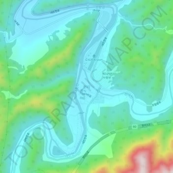 贤里地形图、海拔、地势