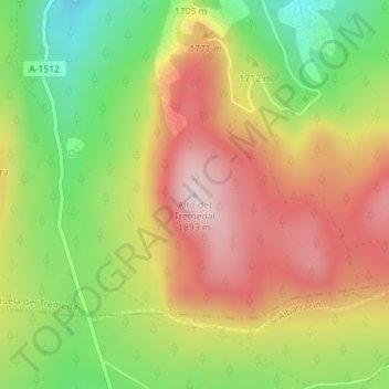 Alto del Tremedal地形图、海拔、地势