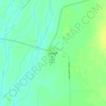 Jundah地形图、海拔、地势