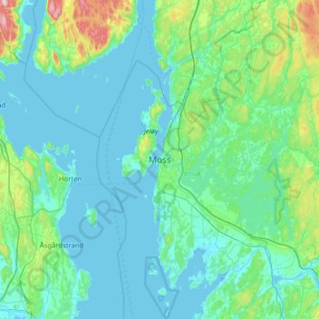 莫斯地形图、海拔、地势