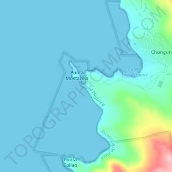 Puerto Cruz Grande地形图、海拔、地势