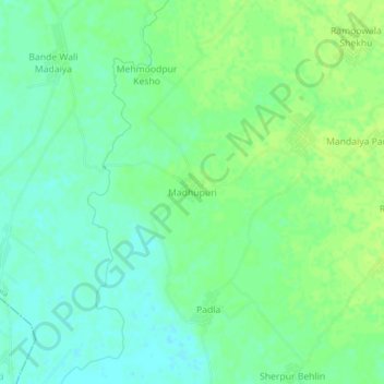 Madhupuri地形图、海拔、地势
