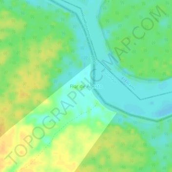 Flor de Agosto地形图、海拔、地势