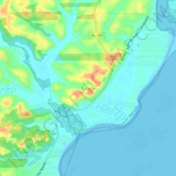 S. Luzia地形图、海拔、地势