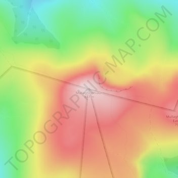 Mullaghcleevaun地形图、海拔、地势