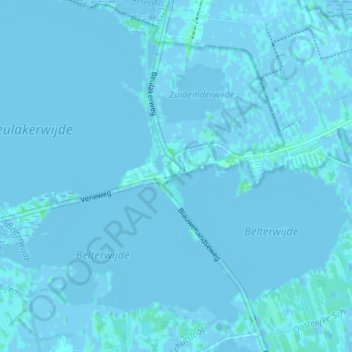 Blauwe Hand地形图、海拔、地势