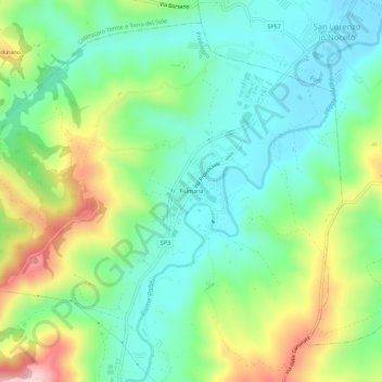 Fiumana地形图、海拔、地势