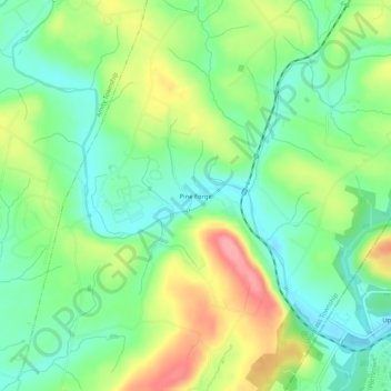 Pine Forge地形图、海拔、地势