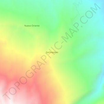 Sachapoyas地形图、海拔、地势