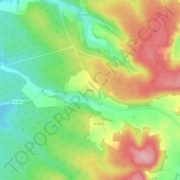 Asvins地形图、海拔、地势