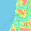 阿伯里斯特威斯地形图、海拔、地势