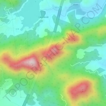 二峰地形图、海拔、地势