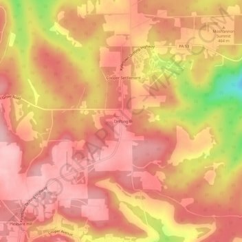 Drifting地形图、海拔、地势