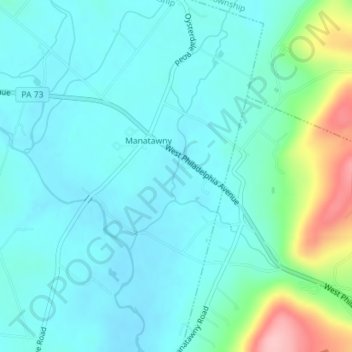 Pleasantville Park地形图、海拔、地势