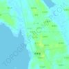 北园村地形图、海拔、地势