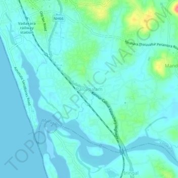 Palolipalam地形图、海拔、地势