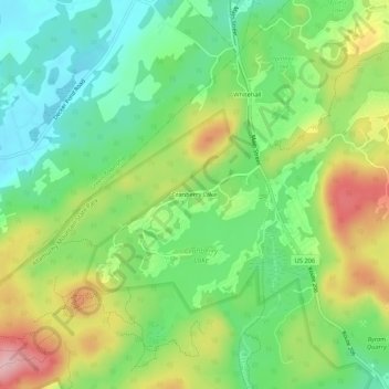Cranberry Lake地形图、海拔、地势