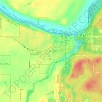 Danbury地形图、海拔、地势