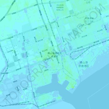 唐山海港经济开发区地形图、海拔、地势