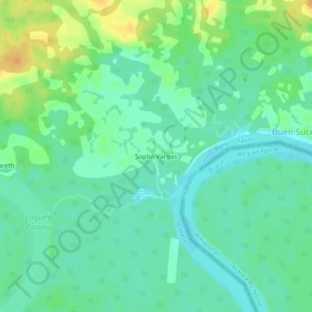 Soplin Vargas地形图、海拔、地势