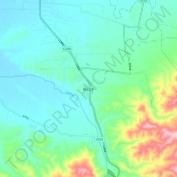 峪口乡地形图、海拔、地势