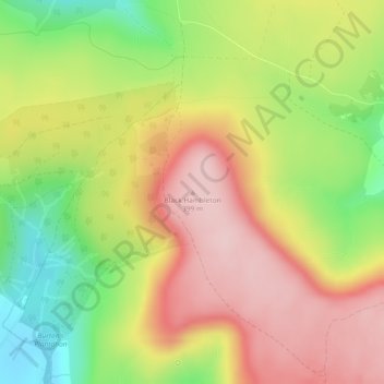 Black Hambleton地形图、海拔、地势