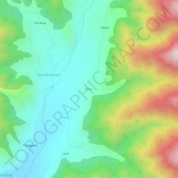 Ren地形图、海拔、地势