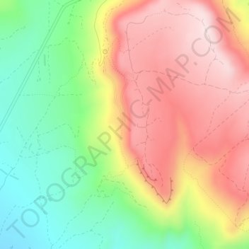 La Muela地形图、海拔、地势