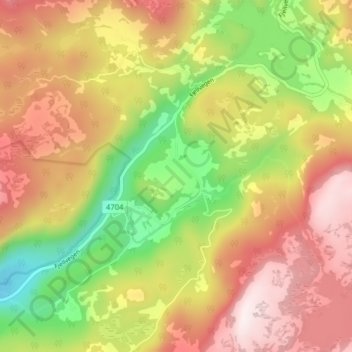 Helgeland地形图、海拔、地势