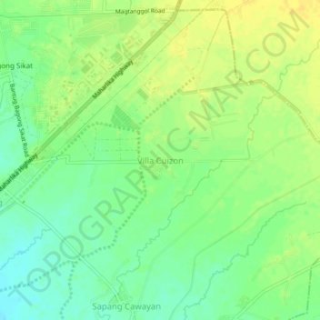 Villa Cuizon地形图、海拔、地势
