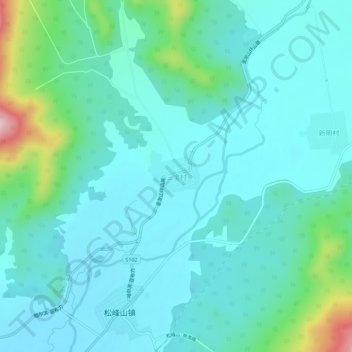 三宝村地形图、海拔、地势