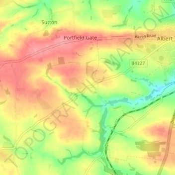 Dreenhill地形图、海拔、地势