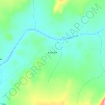 Bebedor地形图、海拔、地势