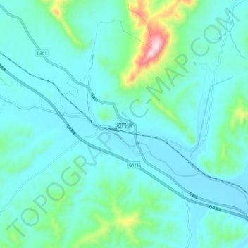 边门镇地形图、海拔、地势