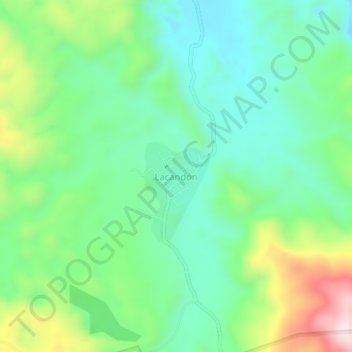 Lacandón地形图、海拔、地势