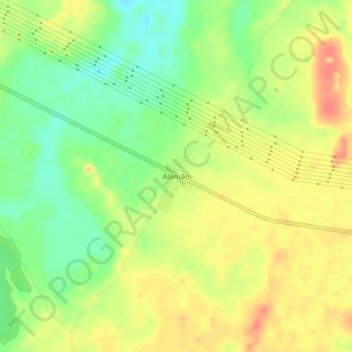 Alemão地形图、海拔、地势