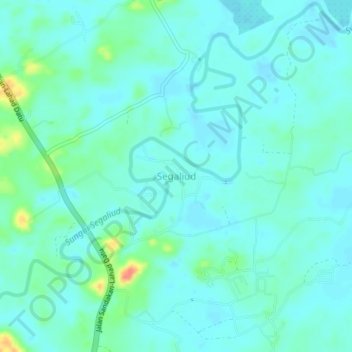 Segaliud地形图、海拔、地势