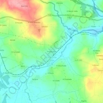 Portopulgo地形图、海拔、地势